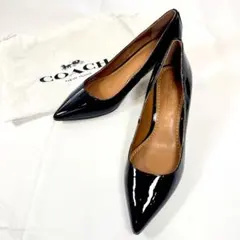 COACH コーチ ハイヒール ブラック ポインテッドトゥ 23.5cm