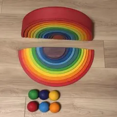 グリム 木製レインボー積み木 ボール まとめ
