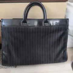 Limegino ストライプ ビジネスバッグ ブラック