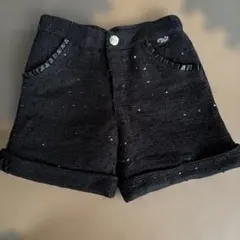 メゾピアノ 黒 ハーフパンツキッズサイズ135センチ