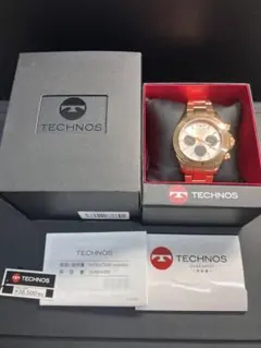 【美品・稼働品】テクノス TECHNOS クロノグラフ T4684PP クォーツ