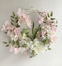 ほんのり桜のリース♡玄関リース