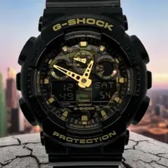 【美品】G-SHOCK GA-100CF-1A9JF 迷彩 カモフラージュ