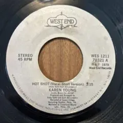 KAREN YOUNG HOT SHOT 45RPM レコード