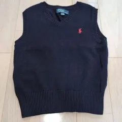 Polo by Ralph Lauren ネイビー Vネックベスト 4T/110