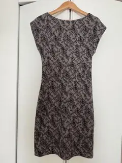 ZARA BASIC 花柄レース 半袖ワンピース S