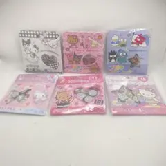 正規品 クリスタル おはじきシール6点キティ サンリオキャラクターズはぴだんぶい