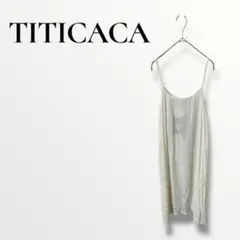 TITICACA チチカカ　ノースリーブワンピース　シースルー　 ホワイト　Mのサムネイル
