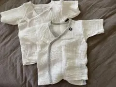 新生児用　肌着 50-60cm ホワイト 2枚セット