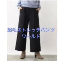 【ワールド】grove 起毛ハイパーストレッチワイドパンツ　新品未開封