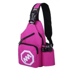 ショルダーバッグ 斜めがけ ボディバッグ レディース メンズ (ピンク)
