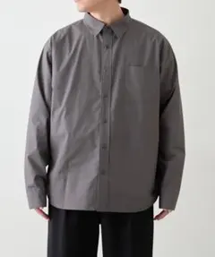 팜 시아오파닉 타이피 차콜 그레이 빅 실루엣 셔츠 M