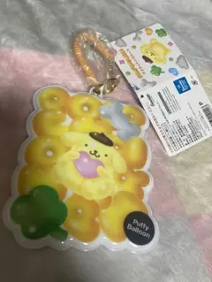 ポムポムプリンパスケース　ダイカットパスケース定期入れ新品サンリオsanrio