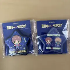 銀河特急ミルキーサブウェイ 星形ドット アート缶バッジ　カート　マックスのサムネイル