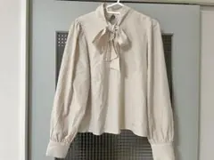 【即購入OK】【Mサイズ】長袖シャツ 長袖ブラウス リボンブラウス リボンシャツ