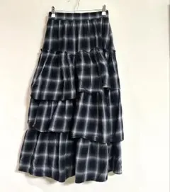 WEGO チェックフリルスカートF