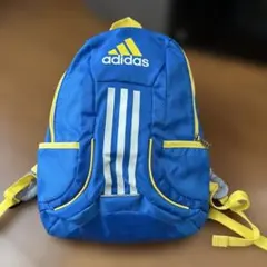 adidas ストライプリュック 青/黄