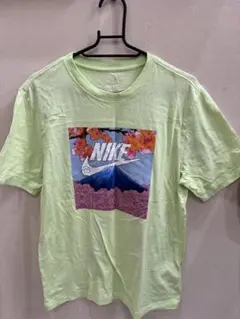 Nike 富士山と桜 Tシャツ ライトグリーン Sサイズのサムネイル