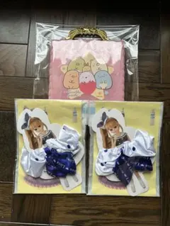 【新品】すみっコぐらし キャリーケース&リカちゃんのリボン付きシュシュ2個
