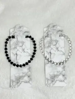 【新品】ラティス　ビーズハートネックレス　2点セット