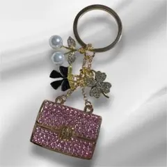 91♡キラキラと輝くストーン♡大人可愛いミニバッグ型バッグチャーム