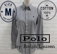 ★美品★ Polo by Ralph Lauren ストライプ 長袖 シャツ Mのサムネイル