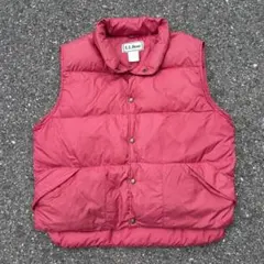 90s L.L.BEAN ダウンベスト ピンク 古着 ヴィンテージ