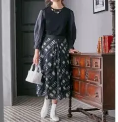 自由区チェックスカート　38サイズ