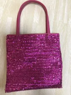 【cocue コキュ】　スパンコール　ミニバッグ　ピンク