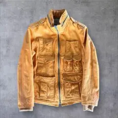 至高の逸品 AVIREX ギミックレザーブルゾン 本革 M65型 ヴィンテージ
