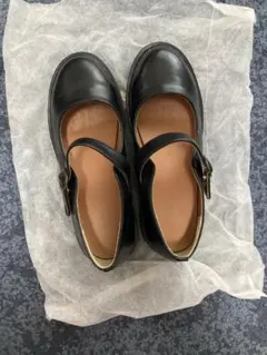 黒　レディース　ストラップ付き靴　Ｌ