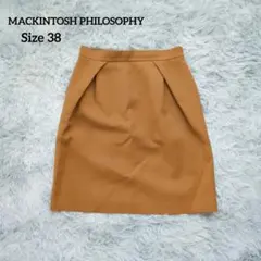 MACKINTOSH PHILOSOPHY 膝丈タックスカート キャメル 38のサムネイル