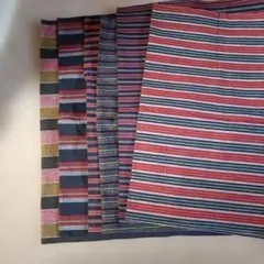ストライプデザインの生地 はぎれ　6枚セット