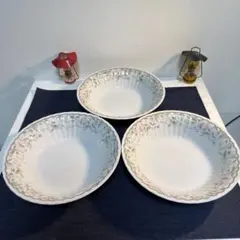 NARUMI ナルミ パスタボウル 深皿 3枚 23.5cm 昭和レトロ 廃盤