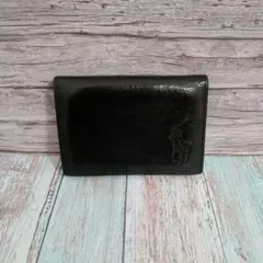 POLO RALPH LAUREN 名刺入れ カードケース レザー ブラック