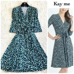 【極美品】ケイミー ハートラビリンス カシュクールワンピース ターコイズブルー