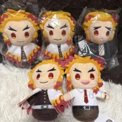 鬼滅の刃ぽてっとますこっと5体セット 煉獄杏寿郎 煉獄千寿郎