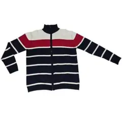 ライダース ニットセーターストライプ