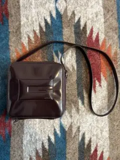 GUCCI ミニショルダーバッグ エナメル チョコブラウン グッチ レア