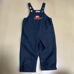 MIKIHOUSE 新品未使用 ネイビー 車刺繍 オーバーオール