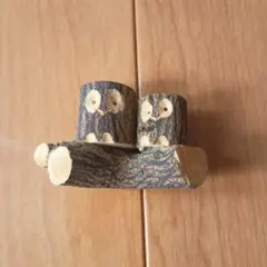 フクロウの置物 親子