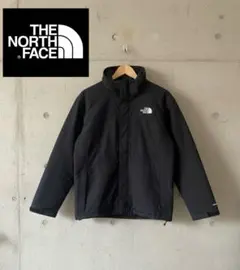 美品　ノースフェイス　North Face　フード欠品　L 黒　刺繍ロゴ
