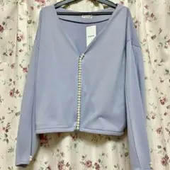 axes パールデザインカットカーデ
