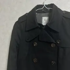 Dico ショートトレンチコート　ジャケット　ネイビー　日本製