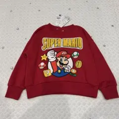 【7249】Right-on スーパーマリオ　裏起毛トレーナー　新品　105cm
