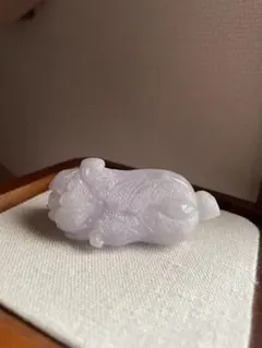 翡翠 置物 紫萝兰 黄翡翠 唐物 天然石 - メルカリ