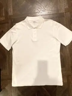 【新品未使用】UNIQLO コットン混合　ポロシャツ ホワイト　L