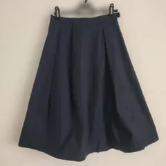 INED ネイビー 膝丈 スカートのサムネイル