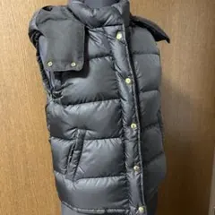 フレームワーク ショールカラーダウンベスト ドローコード 金ボタン 黒