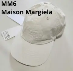 新品☆MM6 Maison Margiela ホワイト キャップ ロゴ タグ - メルカリ